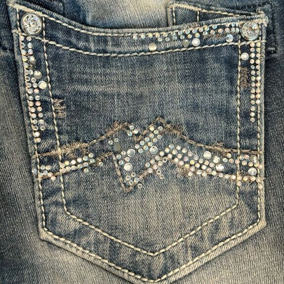 Miss Me Women’s Size 28x33 Straight Leg Jeans‎ Rhinestone Bling Pockets - Picture 7 of 10